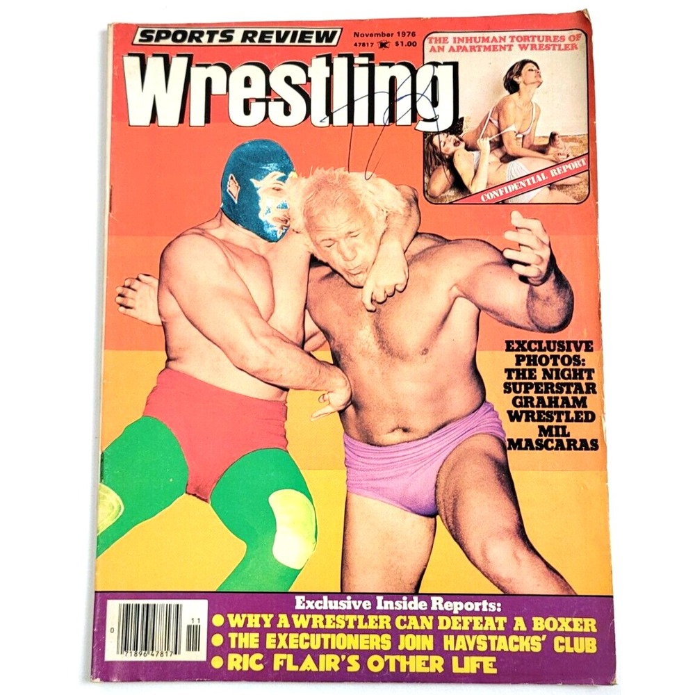 SPORTS REVIEW WRESTLING - NOV 1976 -‎ RIC FLAIR / MIL MASCARAS / HAYSTACKS